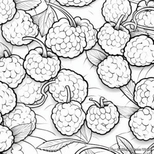 Creative Raspberry Pattern Coloring Pages 1