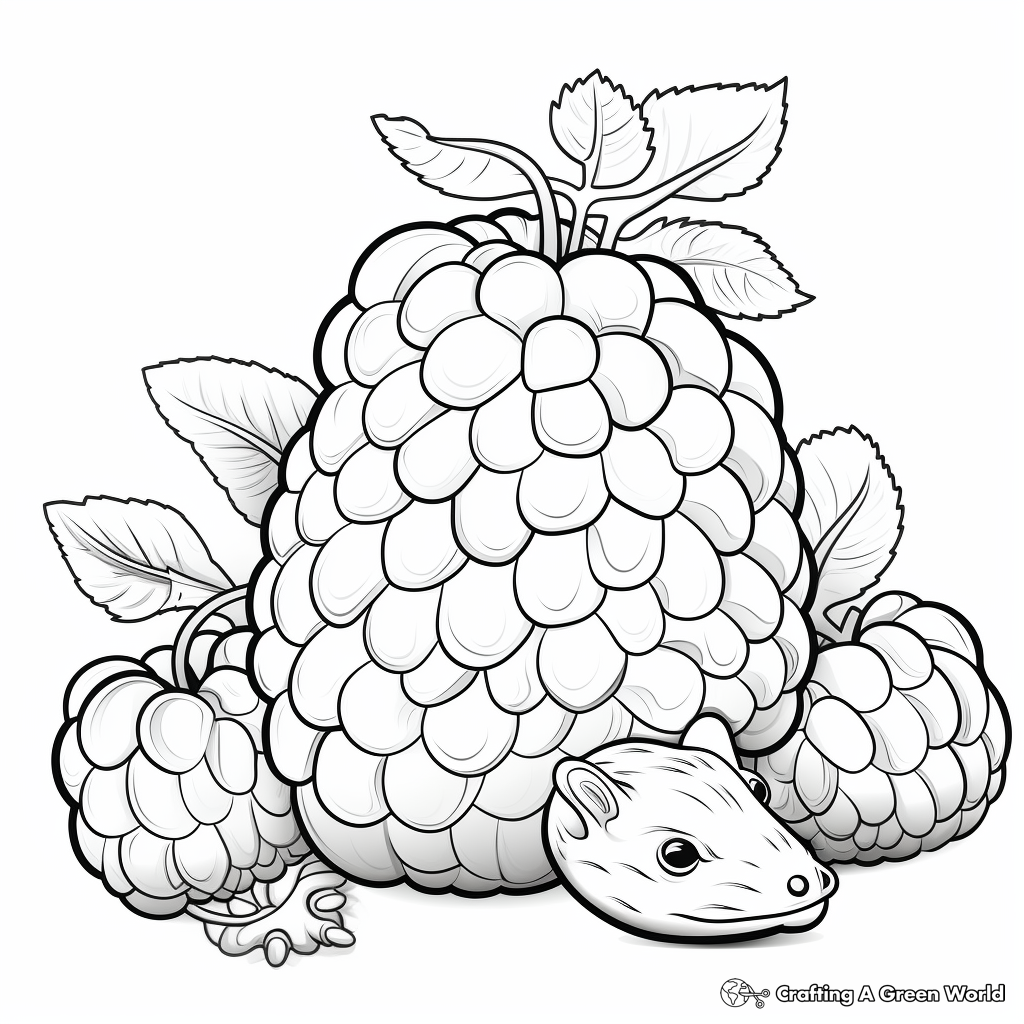 Creative Raspberry Pattern Coloring Pages 3