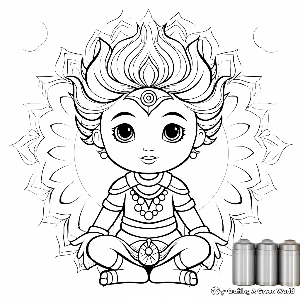 Creative Sacral Chakra Coloring Pages for Adults 3