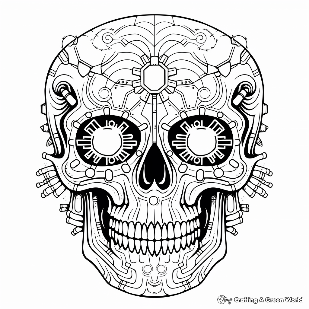 Creative Skull Art Adult Coloring Pages 1