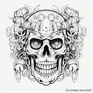 Creative Skull Art Adult Coloring Pages 2