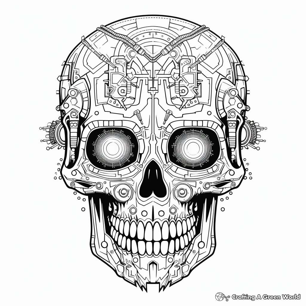 Creative Skull Art Adult Coloring Pages 4