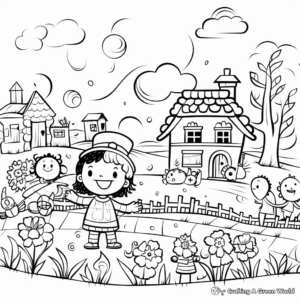 Creative Spring Festival Coloring Pages 2