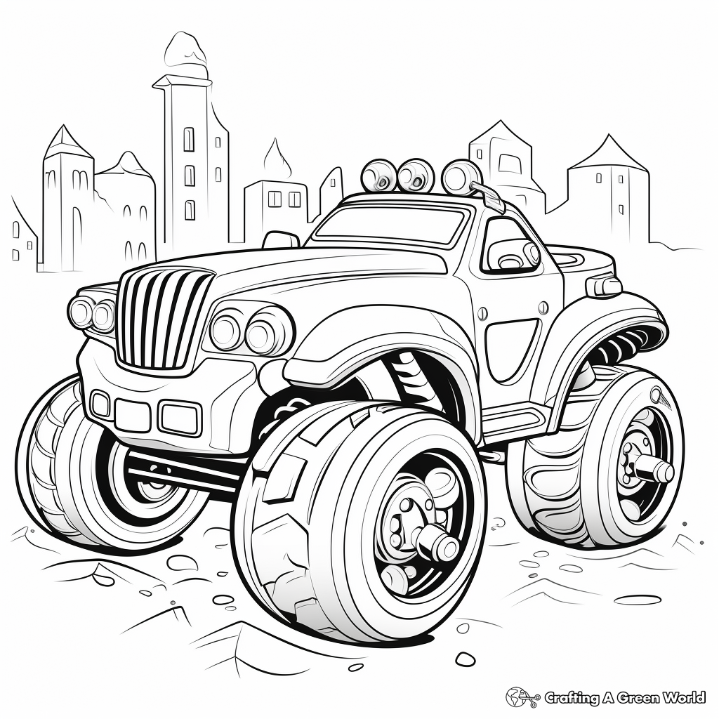 Creative Vehicle-Themed Printable Coloring Pages 2