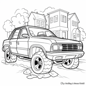 Creative Vehicle-Themed Printable Coloring Pages 4