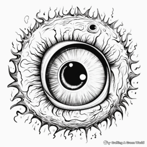 Creatively Creepy Monster Eye Coloring Pages 1
