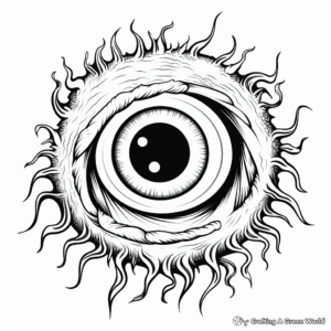 Creatively Creepy Monster Eye Coloring Pages 2