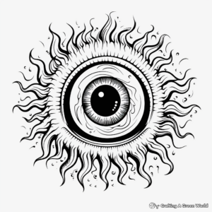 Creatively Creepy Monster Eye Coloring Pages 3