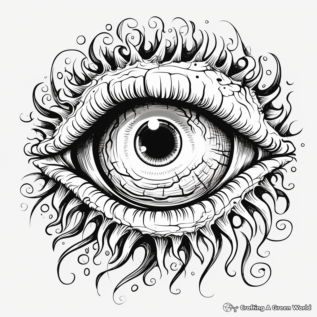 Creatively Creepy Monster Eye Coloring Pages 4