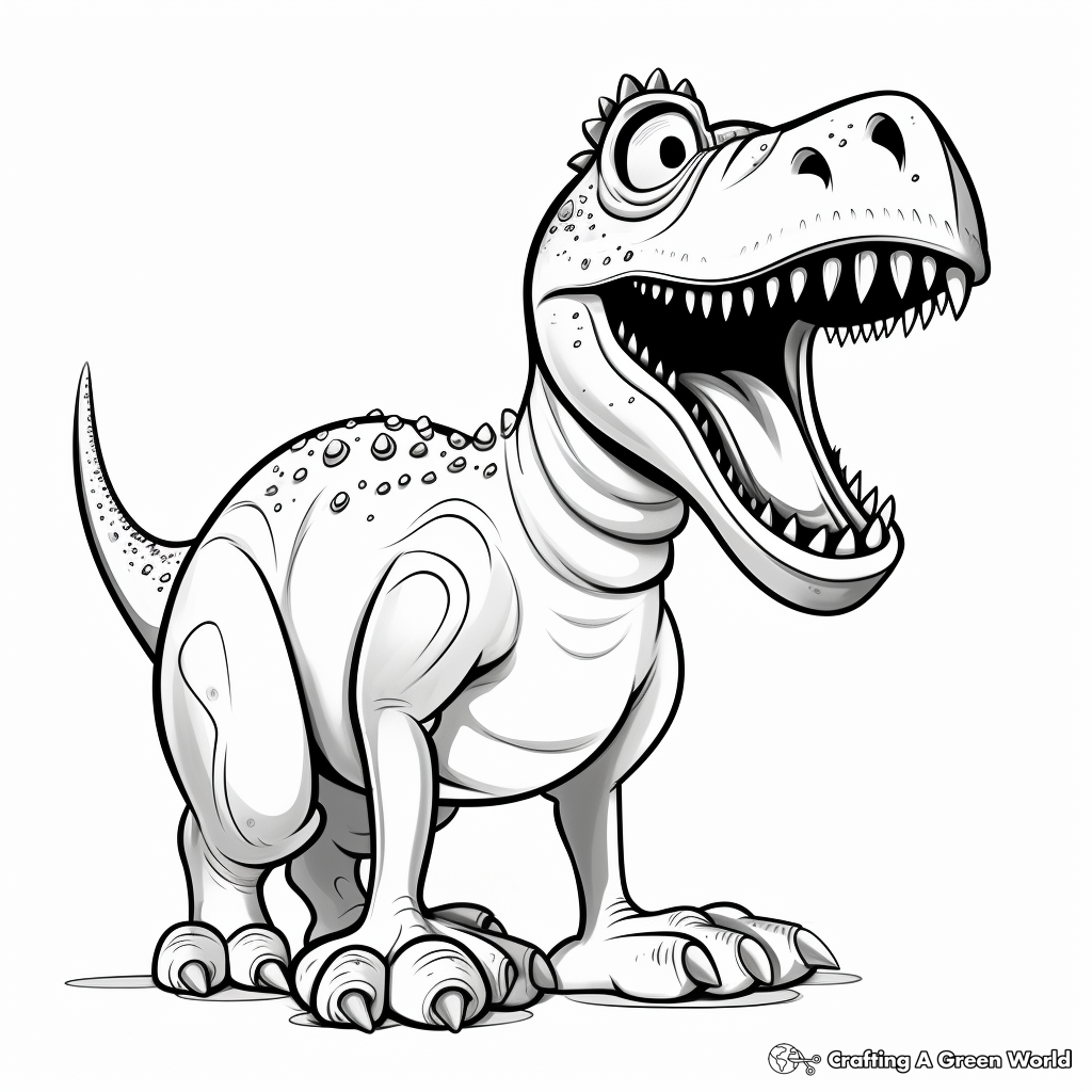 Creatively Expressive Abstract Tarbosaurus Coloring Pages 3
