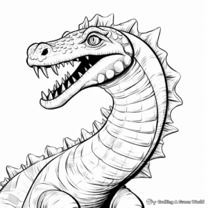 Creativity-Boosting Diplodocus Dinosaur Head Coloring Pages 2