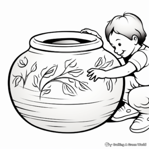 Creativity-Boosting Paint Your Pot Coloring Pages 1
