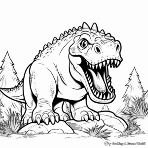 Creepy Carnotaurus Coloring Pages 2