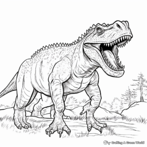 Creepy Carnotaurus Coloring Pages 3