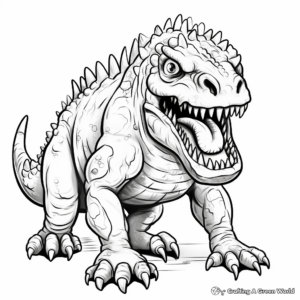 Creepy Carnotaurus Coloring Pages 4