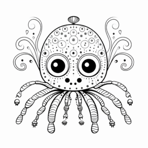 Creepy Crawly Insect Coloring Pages 1