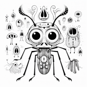 Creepy Crawly Insect Coloring Pages 2