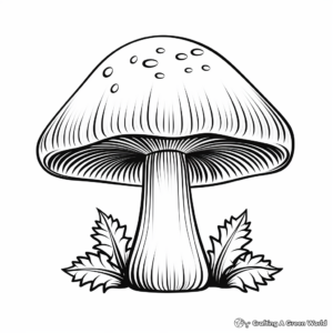 Cremini Mushroom Coloring Pages for Children 1