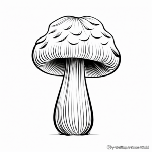 Cremini Mushroom Coloring Pages for Children 2
