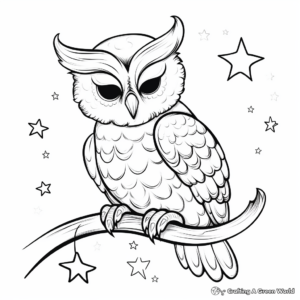 Crescent Moon and the Owl Coloring Pages 3