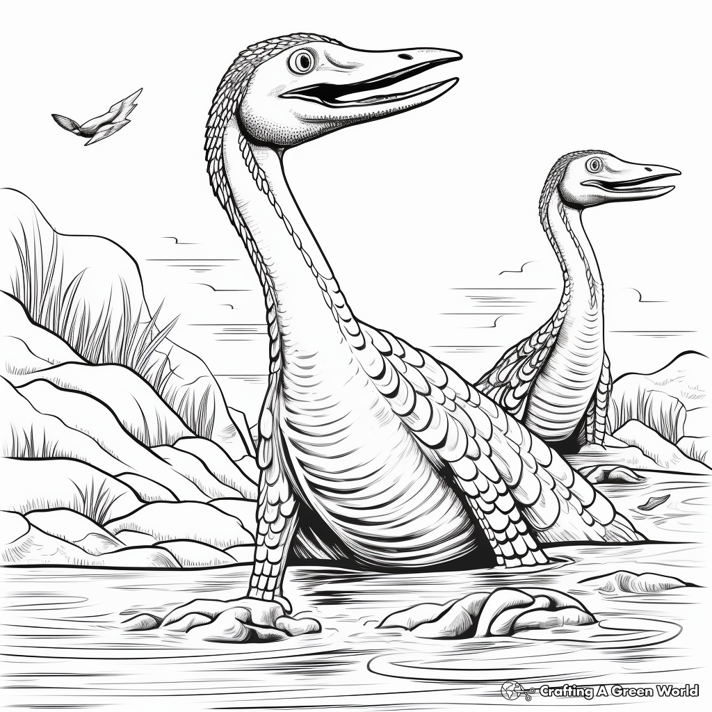 Cretaceous Era Hesperornis Coloring Pages 3
