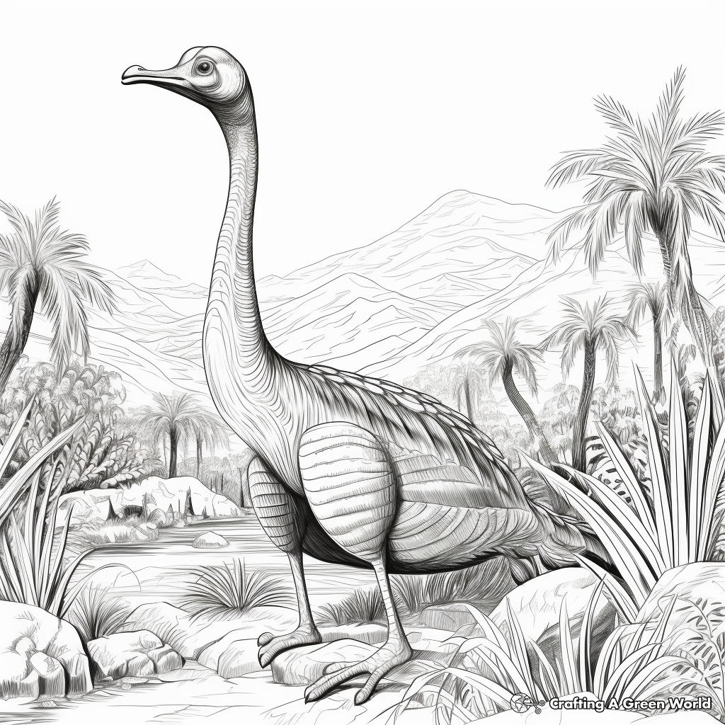 Cretaceous Period Therizinosaurus Coloring Pages 1