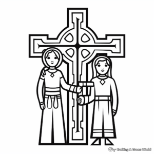Cross Family Coloring Pages: Latin, Greek, and Celtic 1