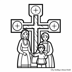 Cross Family Coloring Pages: Latin, Greek, and Celtic 2