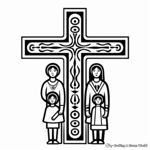Cross Family Coloring Pages: Latin, Greek, and Celtic 3