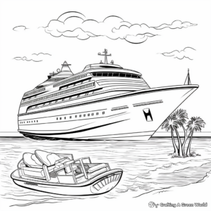 Cruise Ship Vacation Coloring Pages 3