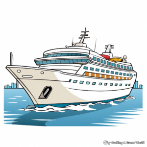 Cruise Ship Vacation Coloring Pages 4