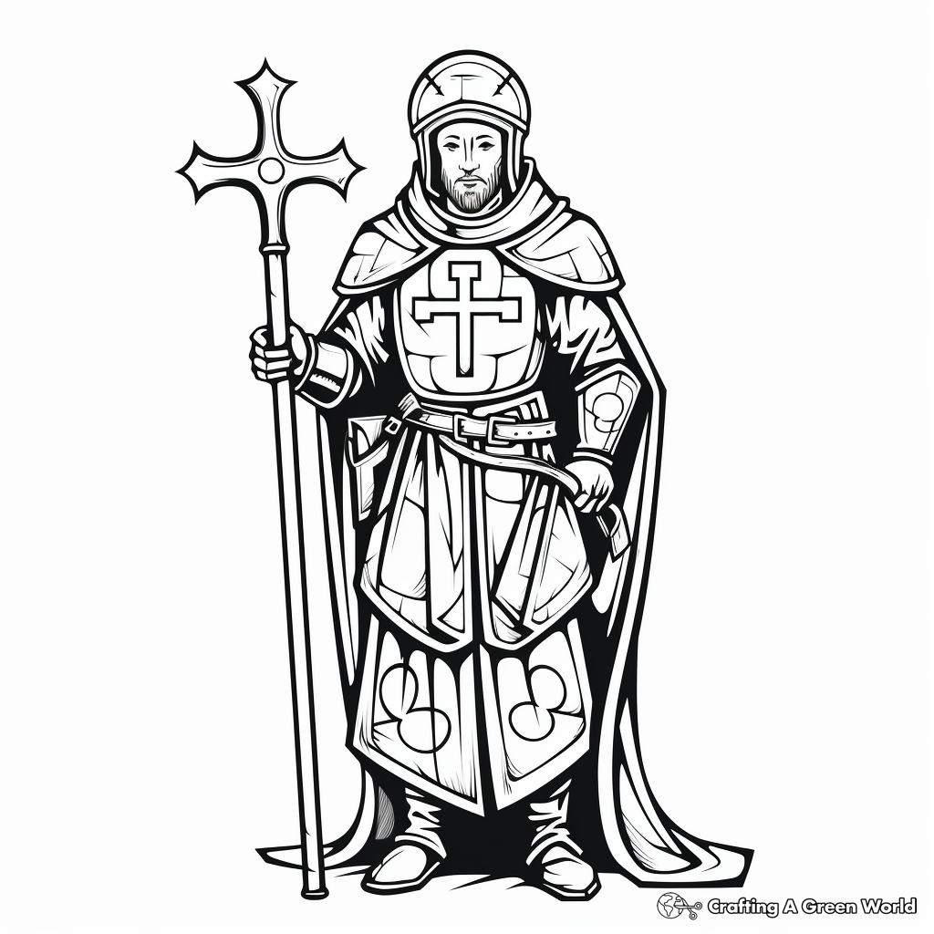 Crusader St Patrick Coloring Pages 1