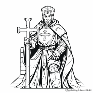 Crusader St Patrick Coloring Pages 3