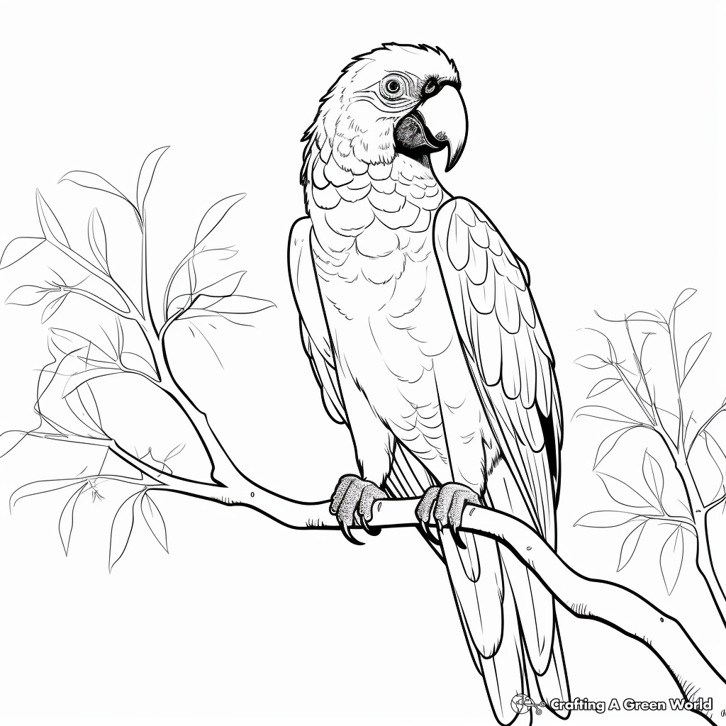 Cuban Macaw Coloring Pages for History Lovers 1