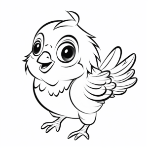 Cuddly Cartoon Pigeon Coloring Pages 4