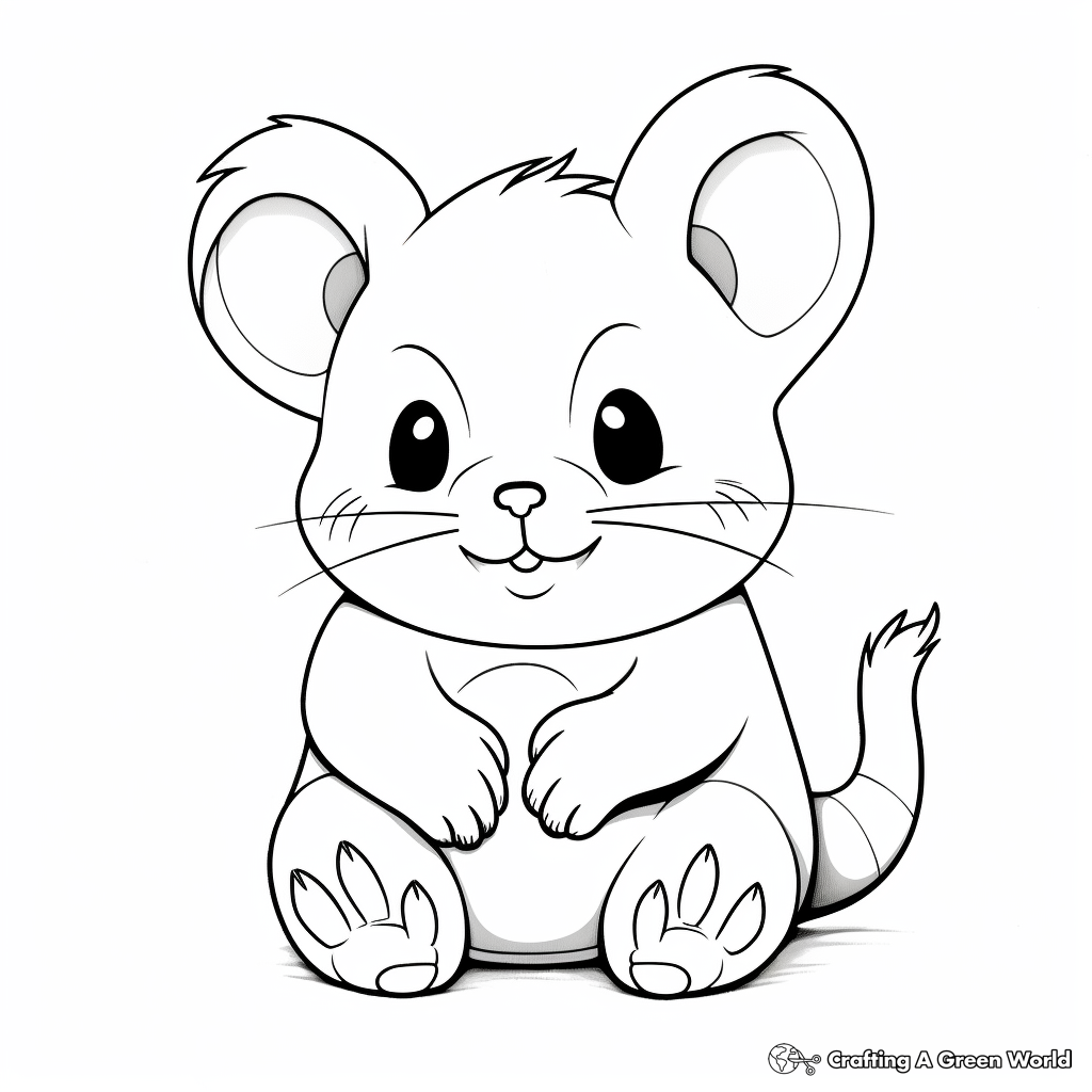 Cuddly Chinchilla Coloring Pages 1