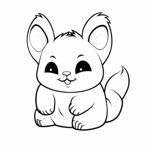 Cuddly Chinchilla Coloring Pages 2