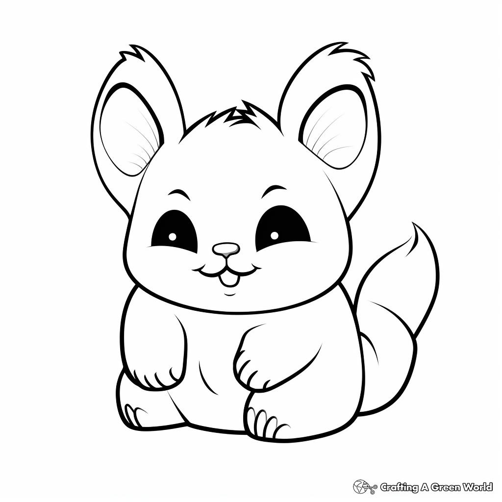 Cuddly Chinchilla Coloring Pages 2