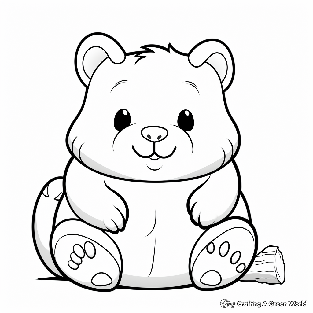 Cuddly Chinchilla Coloring Pages 4