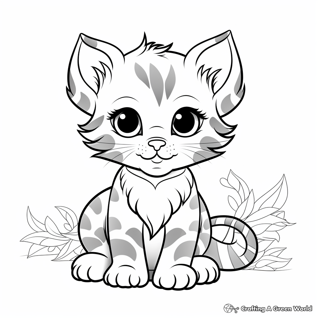 Cuddly Kitten At-Home Coloring Pages 2