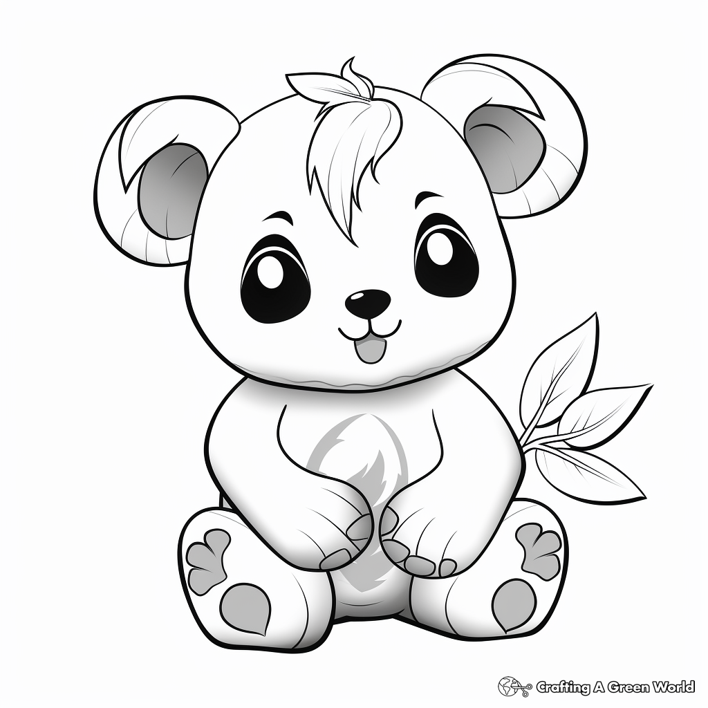 Cuddly Panda Coloring Pages 1