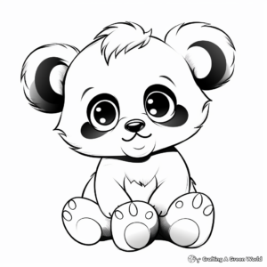 Cuddly Panda Coloring Pages 3