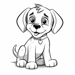 Cuddly Puppy Dog Coloring Pages 2