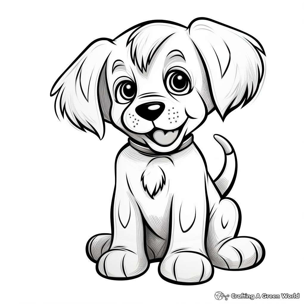 Cuddly Puppy Dog Coloring Pages 3