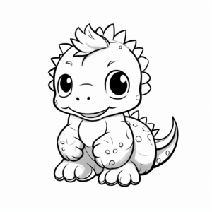 Cuddly Small Dinosaur Coloring Pages 4