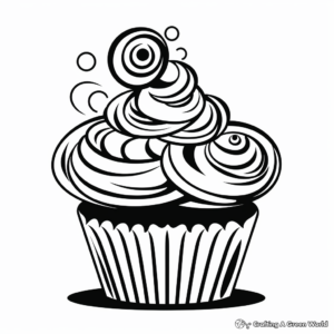 Cupcake Swirl Coloring Pages for Cake Lovers 4