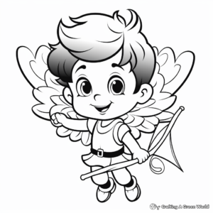 Cupid Spreading Love Coloring Pages 2