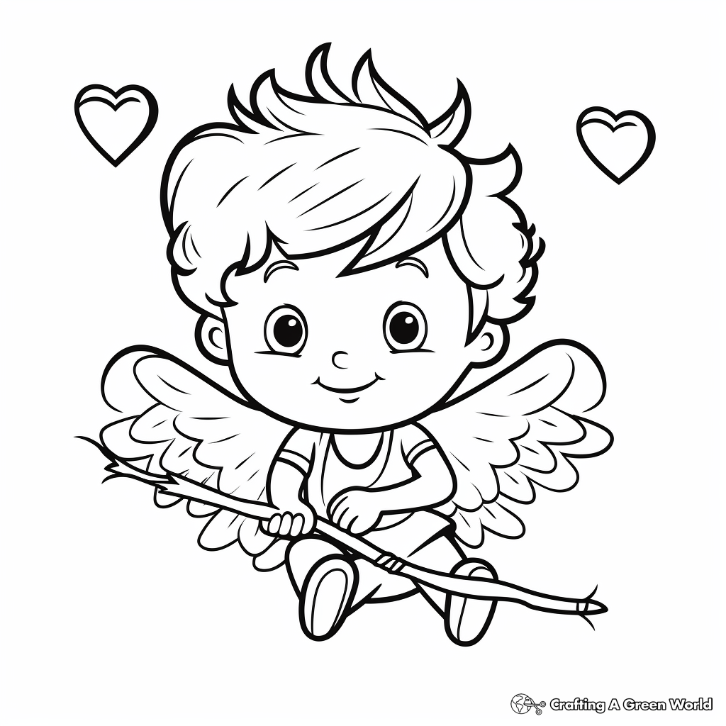 Cupids Arrow 'I love You' Coloring Pages 3