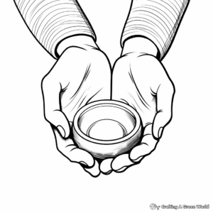 Cupped Hands Coloring Pages: Receiving & Giving Concept 1