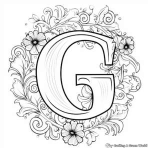 Cursive Handwriting Letter G Coloring Pages 4